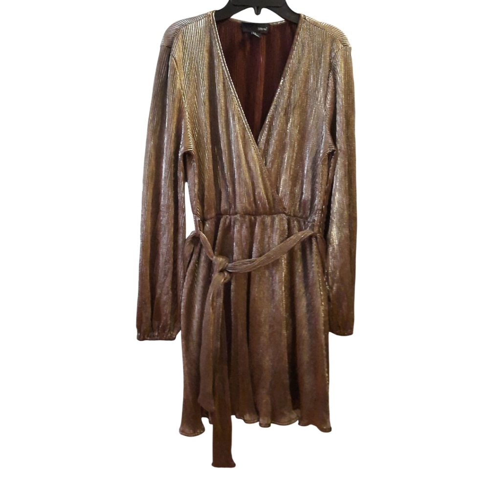 Betro Gold Long Sleeve Mini Dress Small